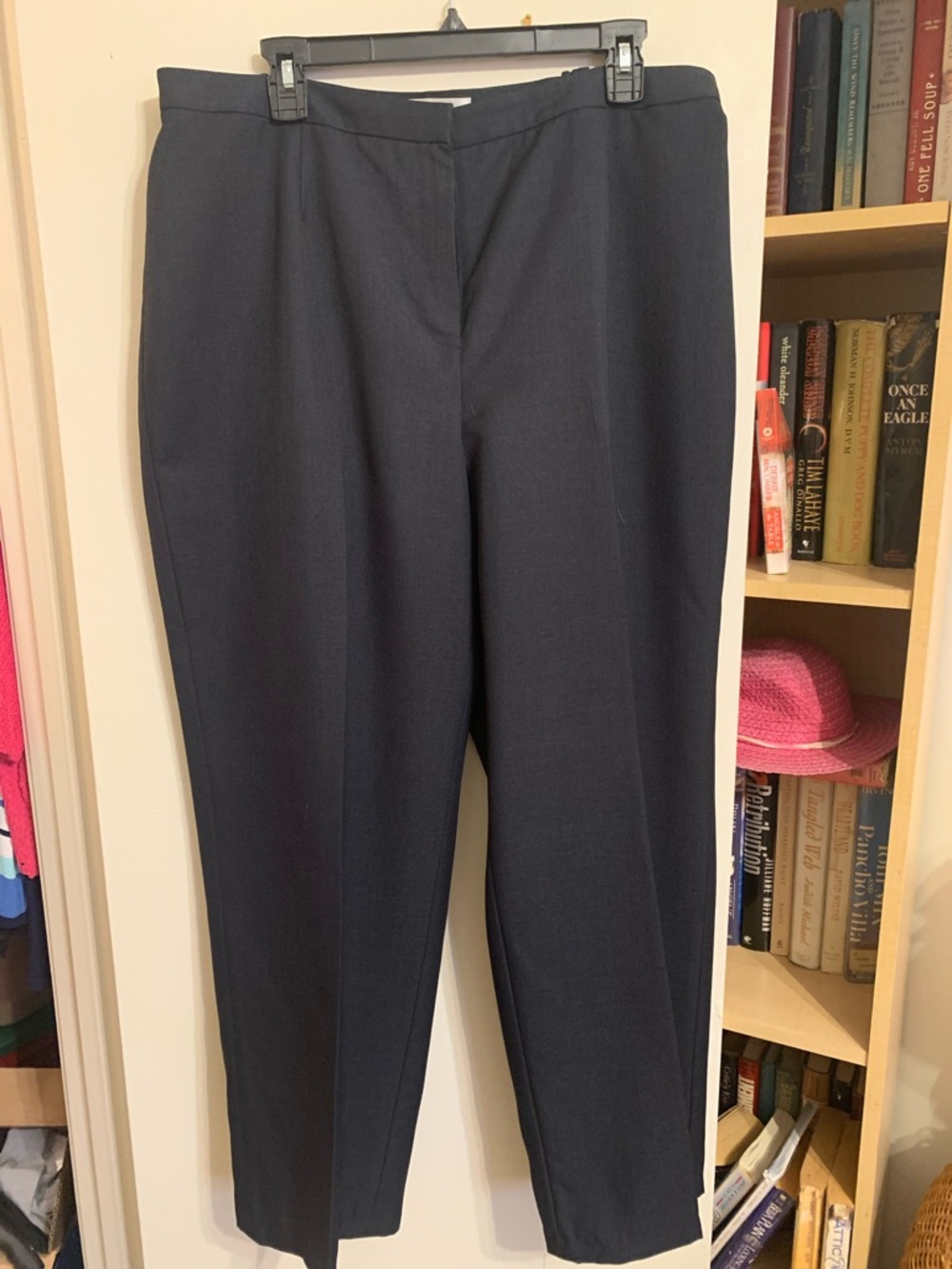Kasper Women's Navy Straight-Leg Dress Trousers